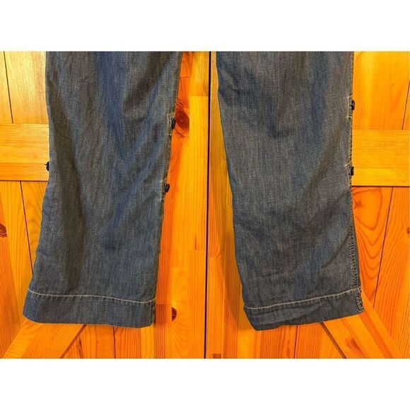Old Navy Pants Drawstring Just Below The Waist Relaxed Bootcut Roll Up Women’s 4 - Picture 7 of 9